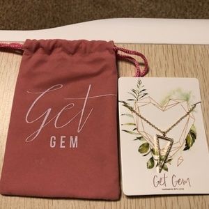 Gold/Diamond Triangle Necklace